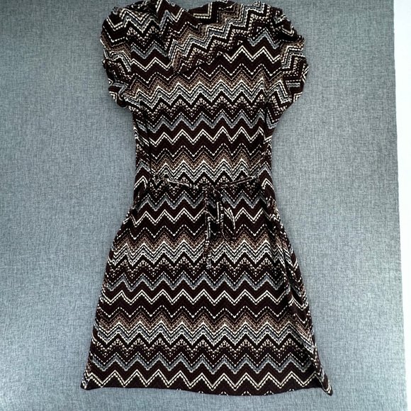 Speechless Sweater Dress Small Brown Cowl Neck Short Sleeve 2 Pockets‎ - Picture 12 of 16